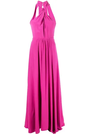 Patrizia Pepe Long cut-out silk dress