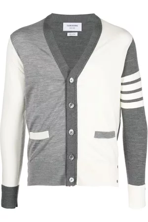 Thom Browne Colour-block wool cardigan