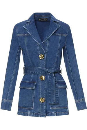 Oscar de la Renta Tie-up denim jacket