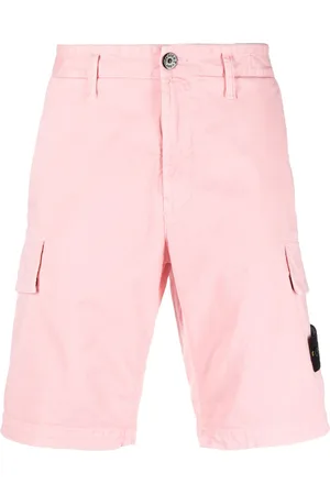Stone Island Logo-patch cotton Bermuda shorts