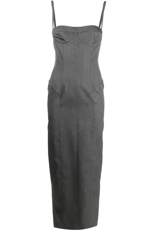 Thom Browne Corset-style wool pencil dress