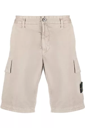 Stone Island Logo-patch cotton Bermuda shorts