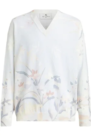Etro Floral-print cotton jumper