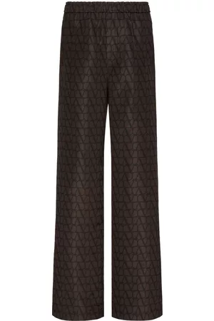 VALENTINO GARAVANI VLogo-print wide-leg trousers