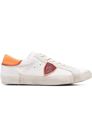Philippe model Logo-patch leather sneakers