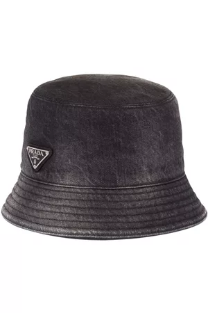 Grey Triangle logo-plaque wool-felt bucket hat