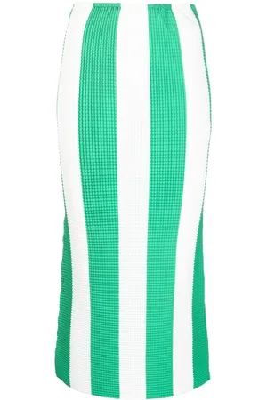 SUNNEI High-waisted striped midi skirt