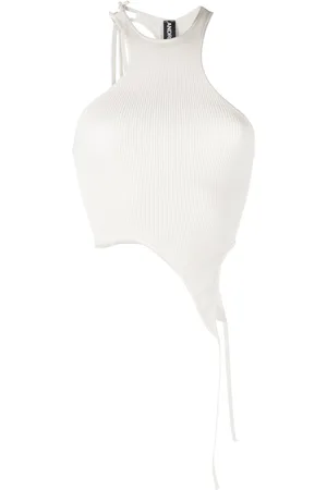 ANDREADAMO Ribbed halterneck top