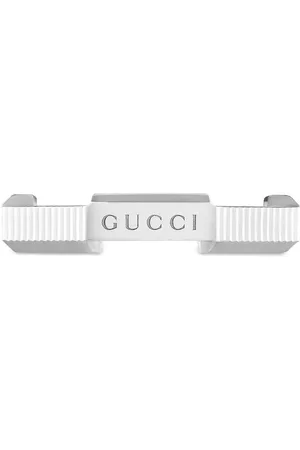 Gucci Women Rings - 18kt white gold Link to Love striped ring