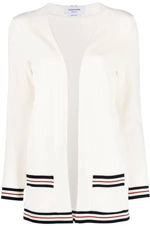 Thom Browne RWB stripe ribbed cardigan