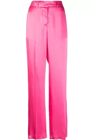 SEMICOUTURE Satin-finish straight-leg trousers