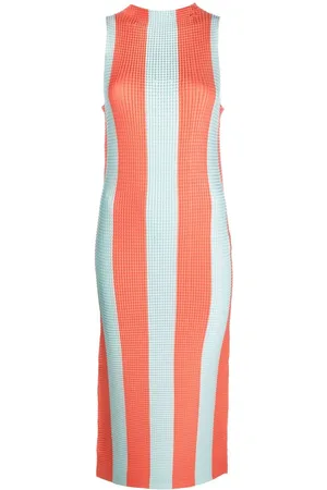 SUNNEI Stripe-pattern midi dress