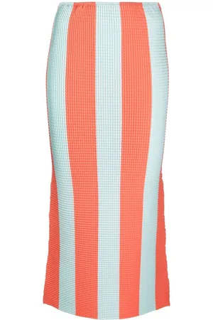 SUNNEI High-waisted striped midi skirt