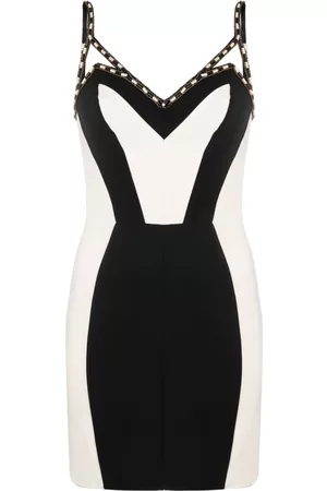 Elisabetta Franchi Bead-embellished two-tone minidress