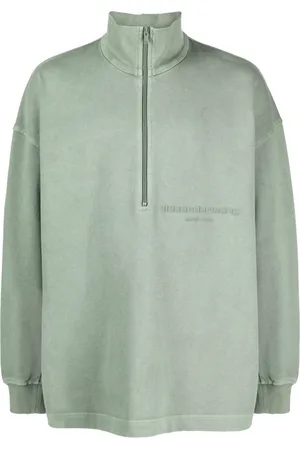 Alexander Wang Men Sweatshirts - Half-zip cotton sweatshirt