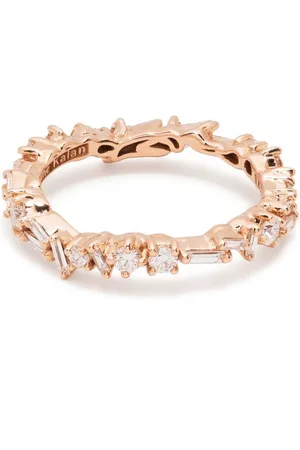 Suzanne Kalan 18kt yellow gold diamond Firework ring