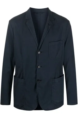 Aspesi Single-breasted cotton-blend blazer