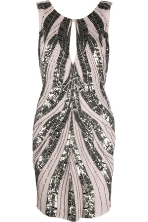 Roberto Cavalli Sequin-embellished silk dress