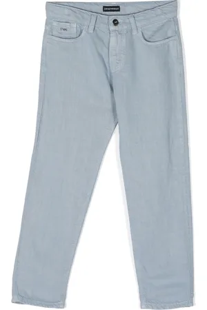 Emporio Armani Raised-logo denim trousers