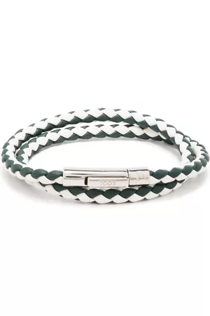 Bracelets & Bangles Tod's - Braided bracelet in brown and green -  XEMB1900200FLR5Q78