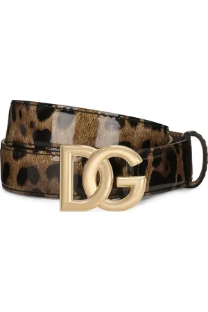 Dolce & Gabbana KIM DOLCE&GABBANA DG-logo leopard-print belt