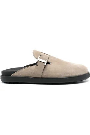 Tod's T Timeless suede slides