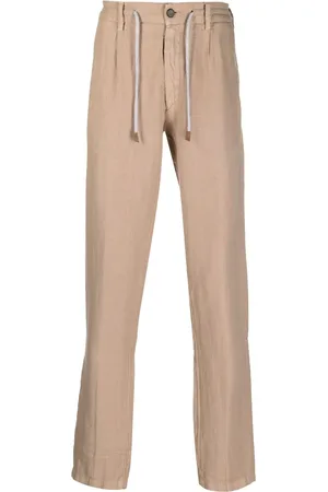 ELEVENTY Men Pants - Straight-leg linen trousers