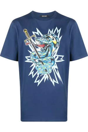 Roberto Cavalli Graphic-print cotton T-shirt