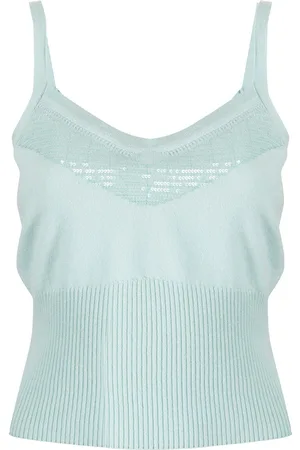 COLOMBO Ribbed-knit vest top