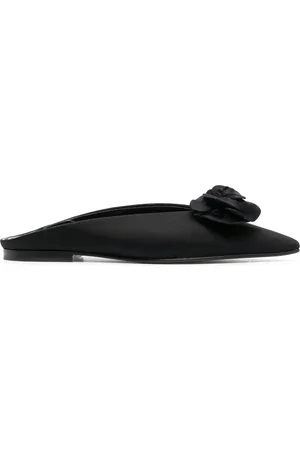 Victoria Beckham Flower-appliqué flat mules