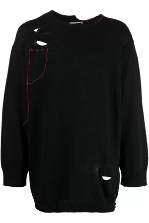 YOHJI YAMAMOTO Hole-detail long-sleeve jumper