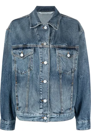 Palm Angels Sunrise-print denim jacket