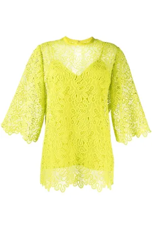 Elie saab Macramé-trim round-neck T-shirt