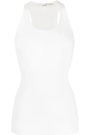 ISABEL BENENATO U-neck ribbed tank top