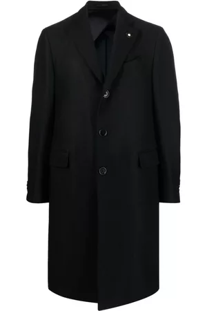 LARDINI Single-breasted boxy wool coat