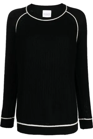 MADELEINE THOMPSON Contrasting-edge knitted jumper