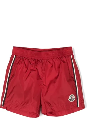 Moncler Swim Shorts - Logo-patch swim shorts