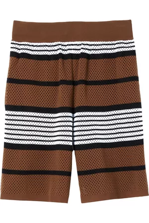 Burberry Perforated striped bermuda shorts