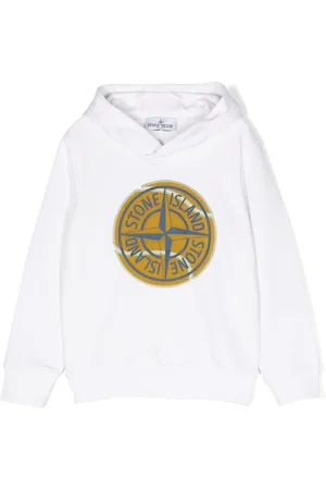 Stone Island Logo-patch cotton hoodie