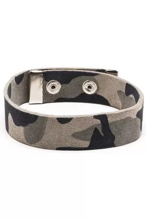 Manokhi Camouflage suede choker necklace