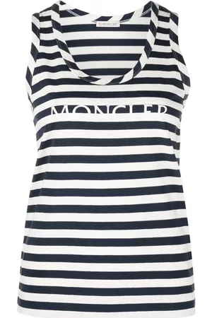 Moncler Striped logo-print tank top