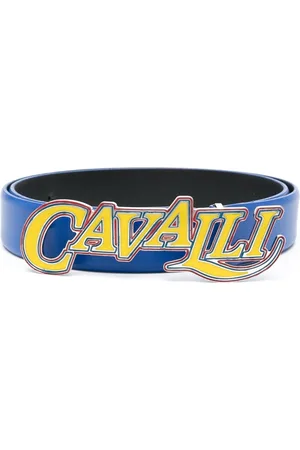 Roberto Cavalli Logo-buckle leather belt