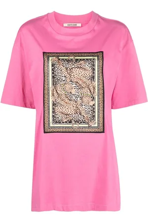 Roberto Cavalli Leopard print cotton T-shirt