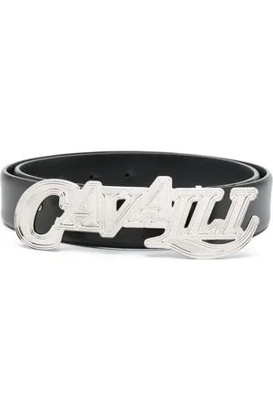 Roberto Cavalli Men Belts - Logo-buckle leather belt