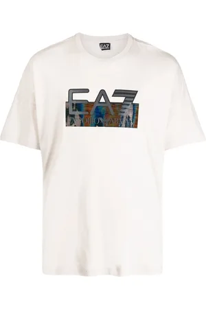 EA7 Logo-print cotton t-shirt