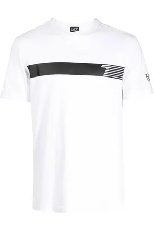 EA7 Men Short Sleeve - Logo-print cotton t-shirt