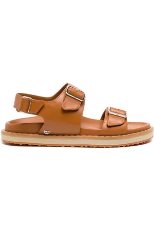 MCM Men Sandals - Double-strap leather sandals