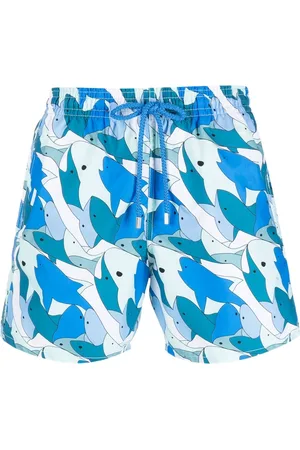 Vilebrequin Moorea shark-print swim shorts