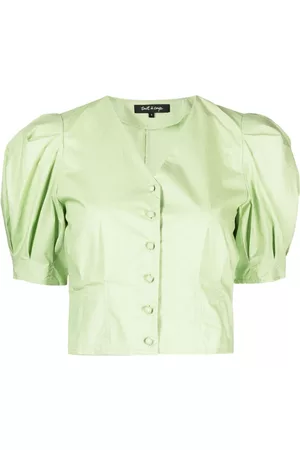 tout a coup Puff-sleeves cropped blouse