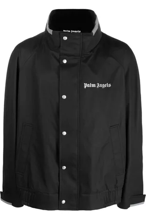 Palm Angels Logo-print button-fastening jacket